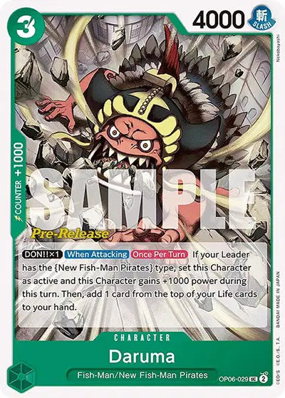 Daruma - OP06-029 - Wings of the Captain Pre-Release Cards