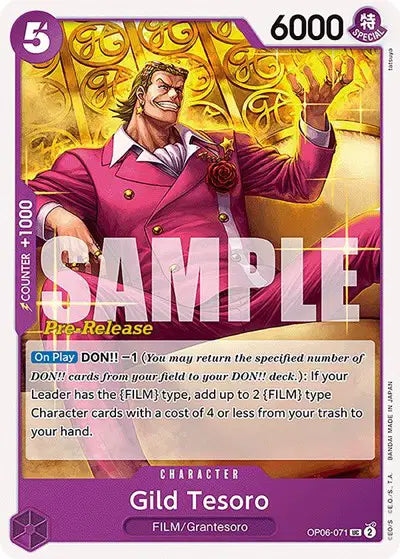 Gild Tesoro - OP06-071 - Wings of the Captain Pre-Release Cards