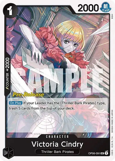 Victoria Cindry - OP06-091 - Wings of the Captain Pre-Release Cards