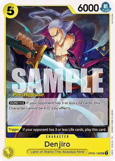 Denjiro - OP06-109 - Wings of the Captain Pre-Release Cards