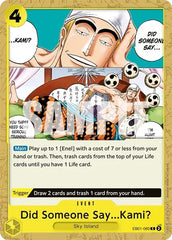 Did Someone Say...Kami? - EB01-060 - Extra Booster: Memorial Collection