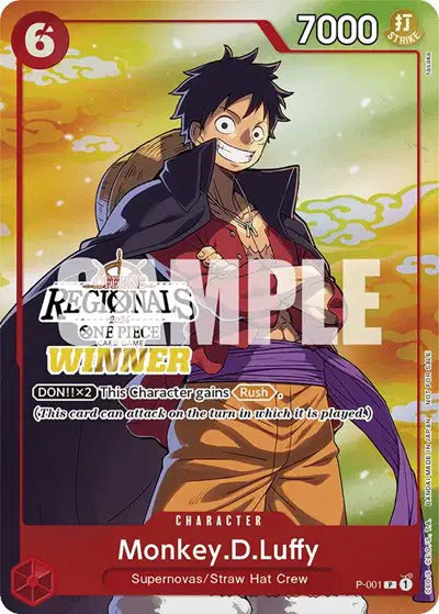 Monkey.D.Luffy (001) (Offline Regional 2024 Vol. 2) [Winner] - P-001 - One Piece Promotion Cards