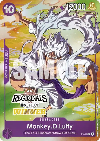 Monkey.D.Luffy (041) (Online Regional 2024 Vol. 2) [Winner] - P-041 - One Piece Promotion Cards