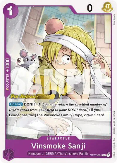 Vinsmoke Sanji - OP07-061 - 500 Years in the Future Pre-Release Cards