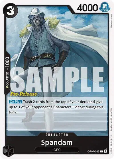 Spandam - OP07-086 - 500 Years in the Future Pre-Release Cards