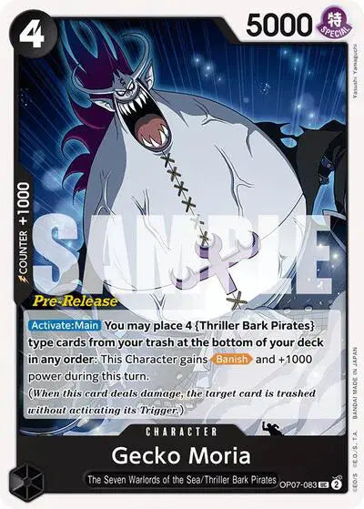 Gecko Moria (083) - OP07-083 - 500 Years in the Future Pre-Release Cards