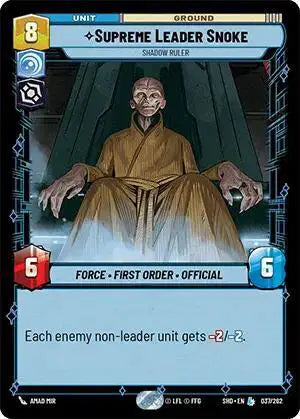 Supreme Leader Snoke - Shadow Ruler - SHD-037 - Shadows of the Galaxy