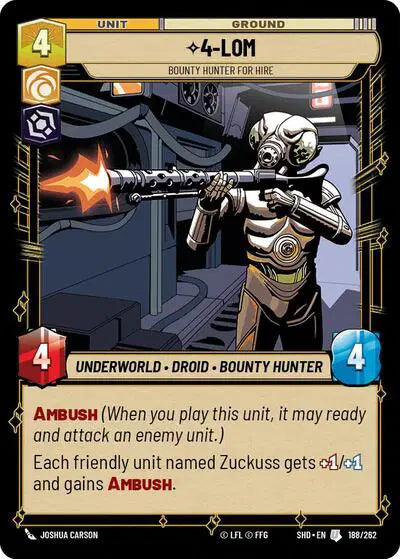 4-LOM - Bounty Hunter for Hire - SHD-188 - Shadows of the Galaxy