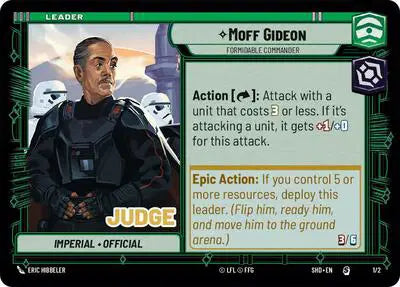 Moff Gideon - Formidable Commander - JP-1_3 - Judge Promos