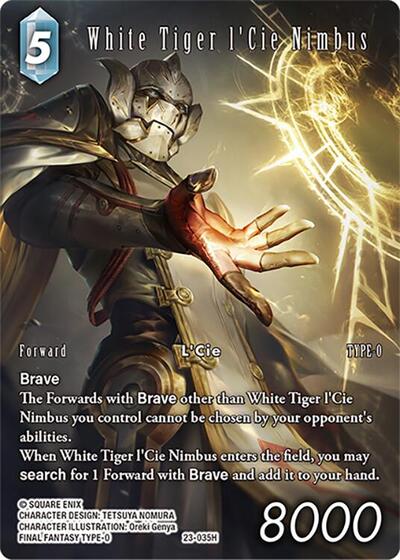 White Tiger l'Cie Nimbus (Full Art) - 23-035H - Hidden Trials