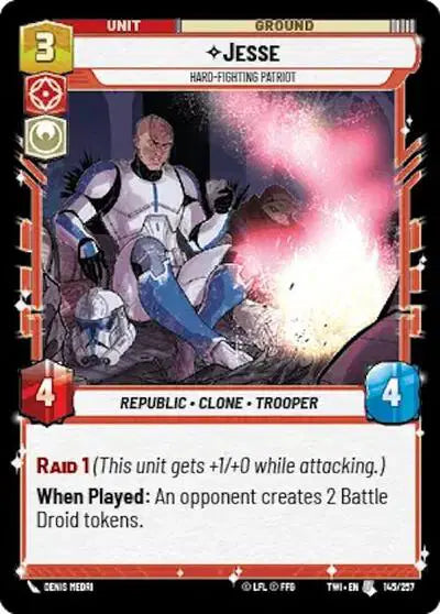 Jesse - Hard-Fighting Patriot - TWI-145 - Twilight of the Republic