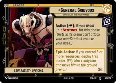 General Grievous - General of the Droid Armies - TWI-015 - Twilight of the Republic