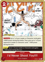 I'd Never Shoot You!!!! - OP08-017 - Two Legends Pre-Release Cards