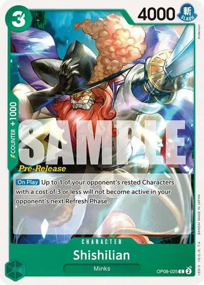 Shishilian - OP08-025 - Two Legends Pre-Release Cards