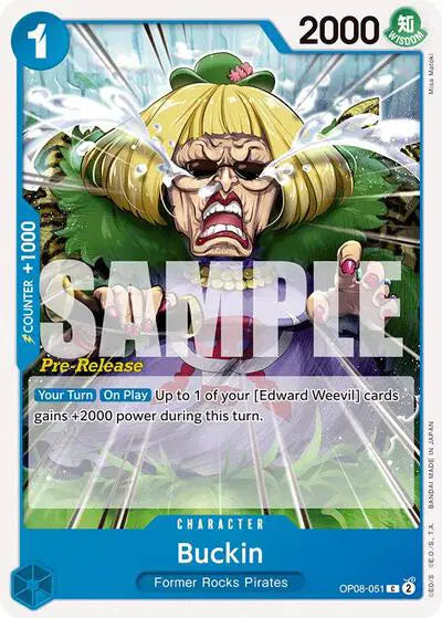 Buckin - OP08-051 - Two Legends Pre-Release Cards
