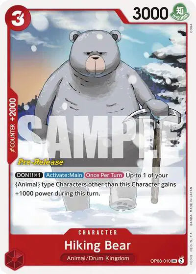 Hiking Bear - OP08-010 - Two Legends Pre-Release Cards