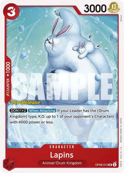 Lapins - OP08-012 - Two Legends Pre-Release Cards
