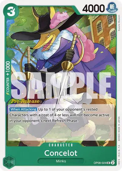Concelot - OP08-024 - Two Legends Pre-Release Cards
