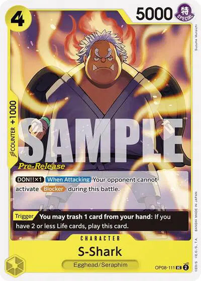 S-Shark - OP08-111 - Two Legends Pre-Release Cards