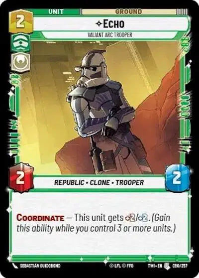 Echo - Valiant Arc Trooper - TWI-090 - Twilight of the Republic
