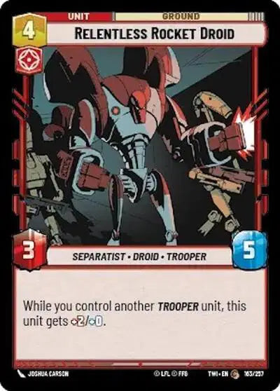 Relentless Rocket Droid - TWI-163 - Twilight of the Republic