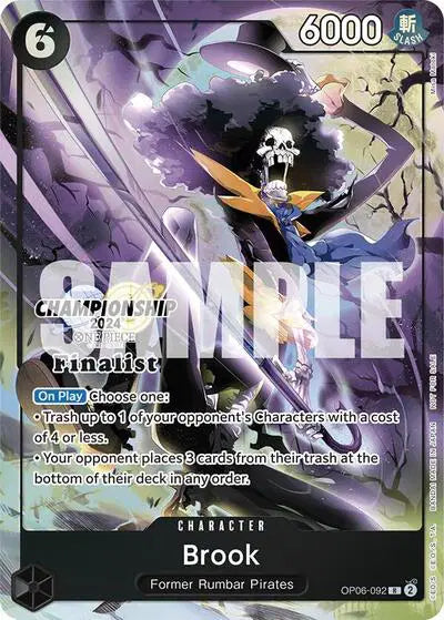 Brook (Championship 2024 Finalist Card Set) - OP06-092 - One Piece Promotion Cards