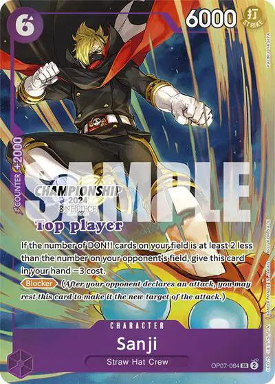 Sanji (Championship 2024 Top Player Pack) - OP07-064 - One Piece Promotion Cards