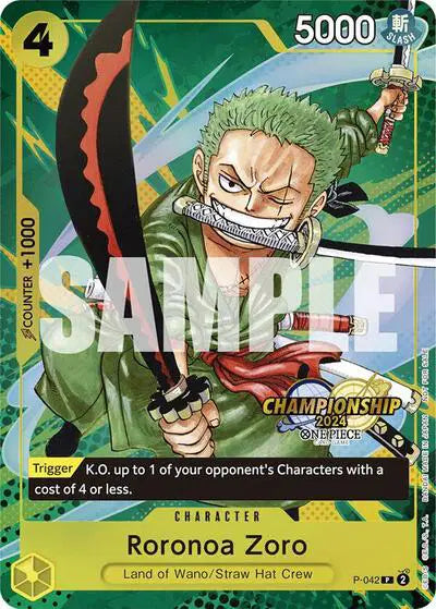 Roronoa Zoro (CS 2024 Event Pack) - P-042 - One Piece Promotion Cards