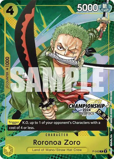 Roronoa Zoro (CS 2024 Event Pack Finalist) - P-042 - One Piece Promotion Cards