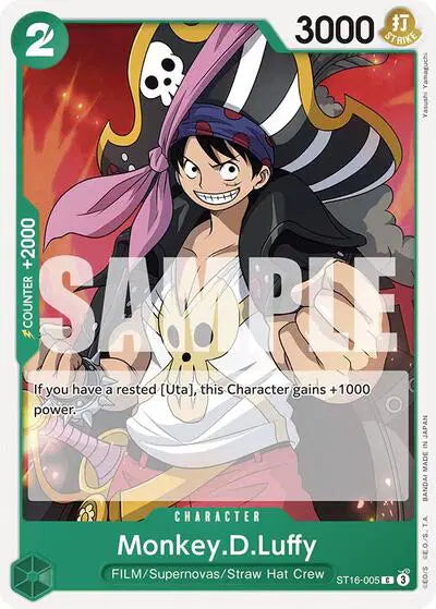 Monkey.D.Luffy (ST16-005) - ST16-005 - Starter Deck 16: GREEN Uta