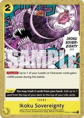 Ikoku Sovereignty - OP03-118 - Starter Deck 20: YELLOW Charlotte Katakuri