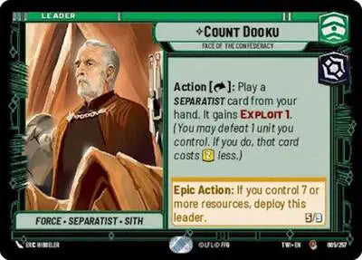 Count Dooku - Face of the Confederacy - TWI-005 - Twilight of the Republic