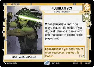 Quinlan Vos - Sticking the Landing - TWI-018 - Twilight of the Republic