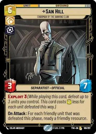 San Hill - Chairman of the Banking Clan - TWI-186 - Twilight of the Republic