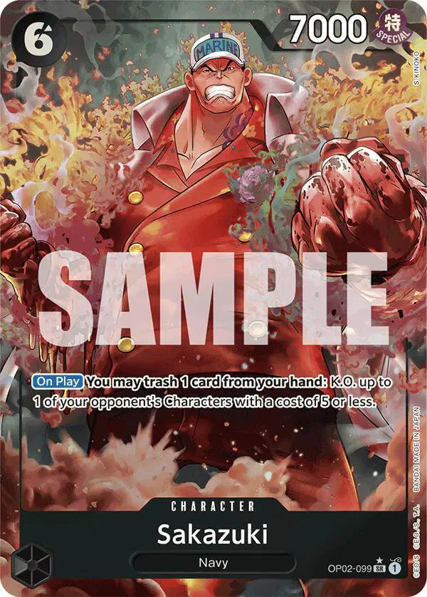 Sakazuki (Alternate Art) - OP02-099 - Premium Booster
