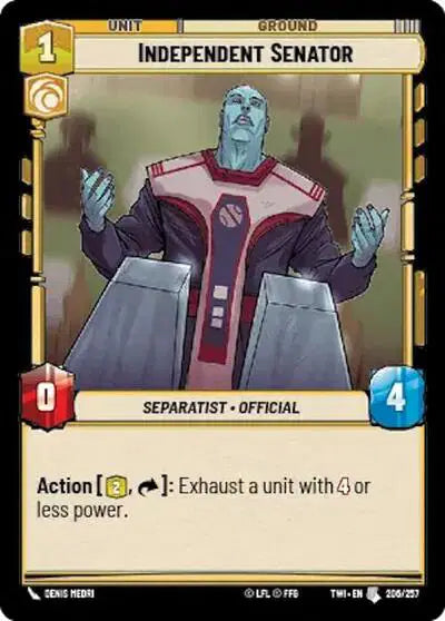 Independent Senator - TWI-206 - Twilight of the Republic