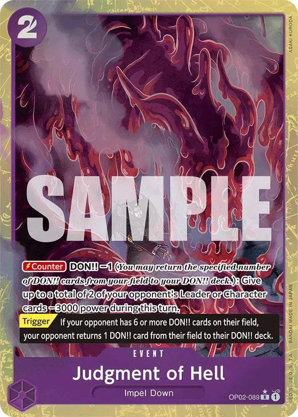 Judgment of Hell (Alternate Art) - OP02-089 - Premium Booster
