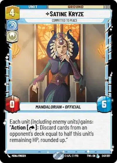 Satine Kryze - Committed to Peace - TWI-047 - Twilight of the Republic