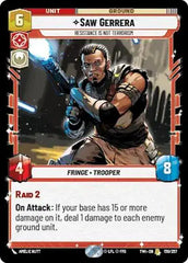 Saw Gerrera - Resistance is Not Terrorism - TWI-150 - Twilight of the Republic