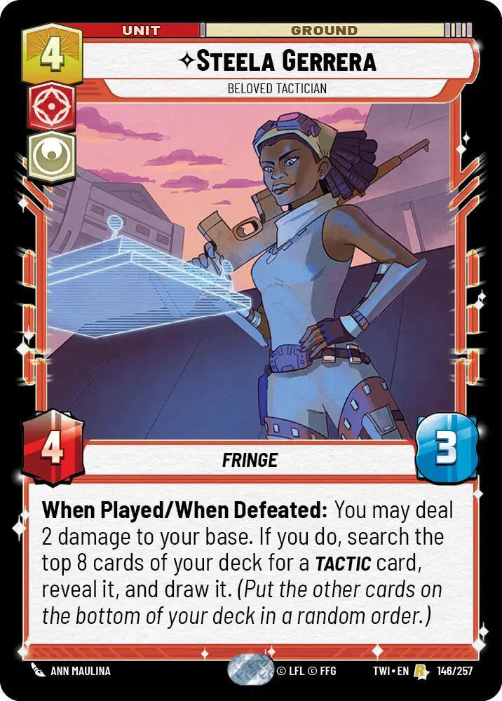 Steela Gerrera - Beloved Tactician - TWI-146 - Twilight of the Republic