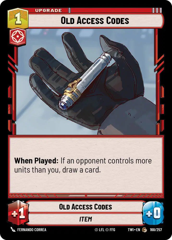 Old Access Codes - TWI-168 - Twilight of the Republic