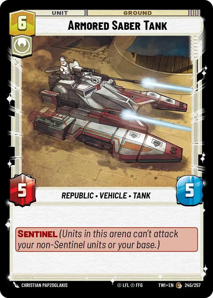 Armored Saber Tank - TWI-245 - Twilight of the Republic