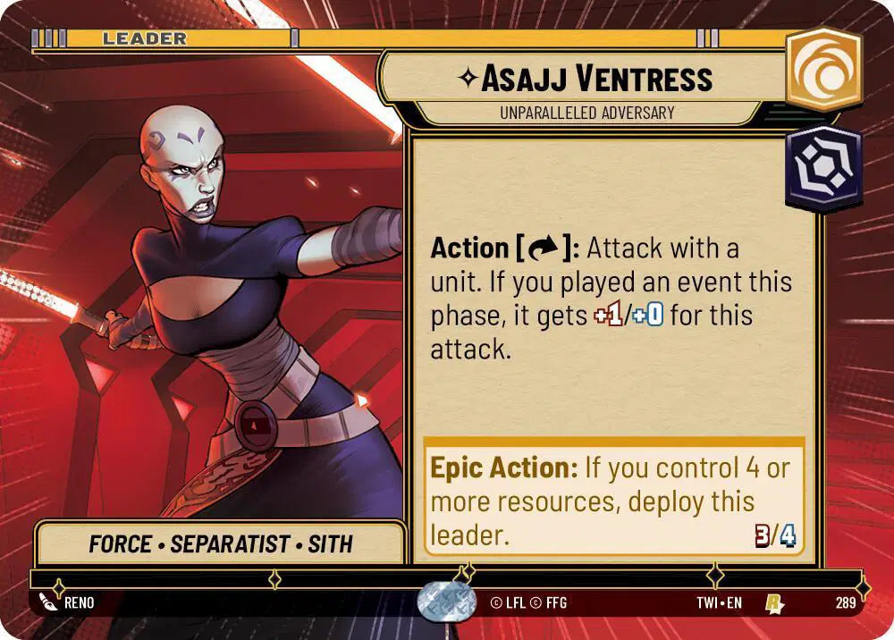 Asajj Ventress - Unparalleled Adversary (Hyperspace) - TWI-289 - Twilight of the Republic