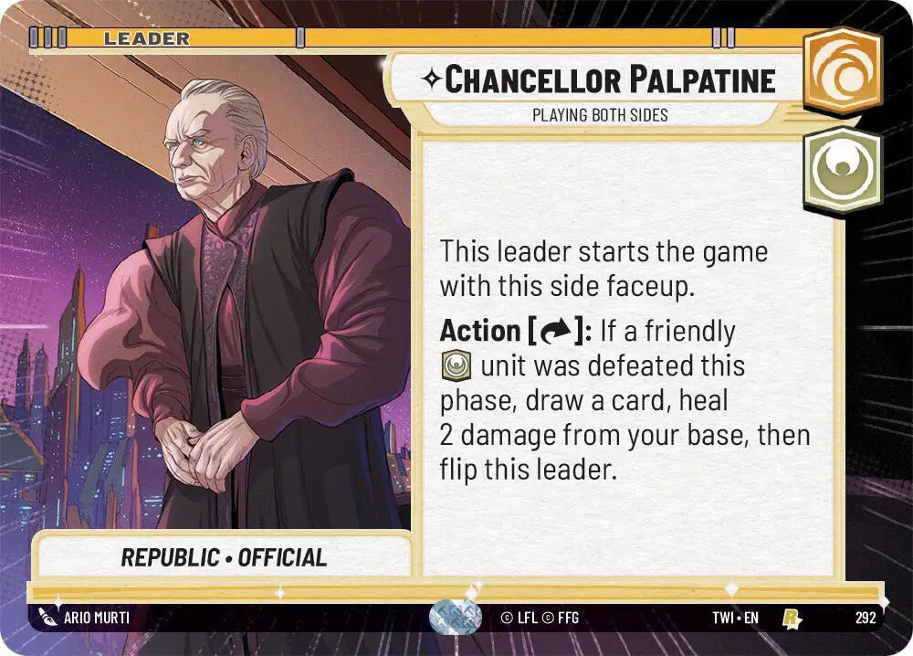 Chancellor Palpatine - Playing Both Sides (Hyperspace) - TWI-292 - Twilight of the Republic