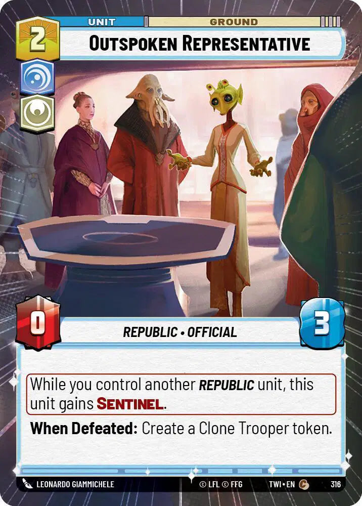 Outspoken Representative (Hyperspace) - TWI-316 - Twilight of the Republic