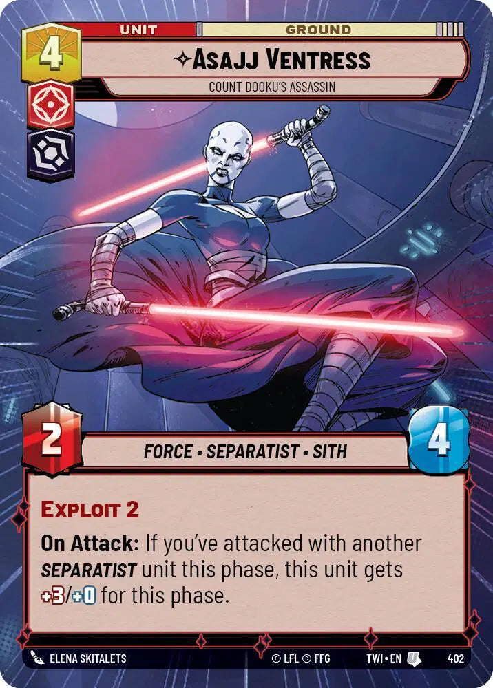 Asajj Ventress - Count Dooku's Assassin (Hyperspace) - TWI-402 - Twilight of the Republic