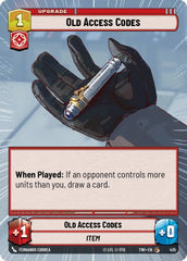 Old Access Codes (Hyperspace) - TWI-435 - Twilight of the Republic