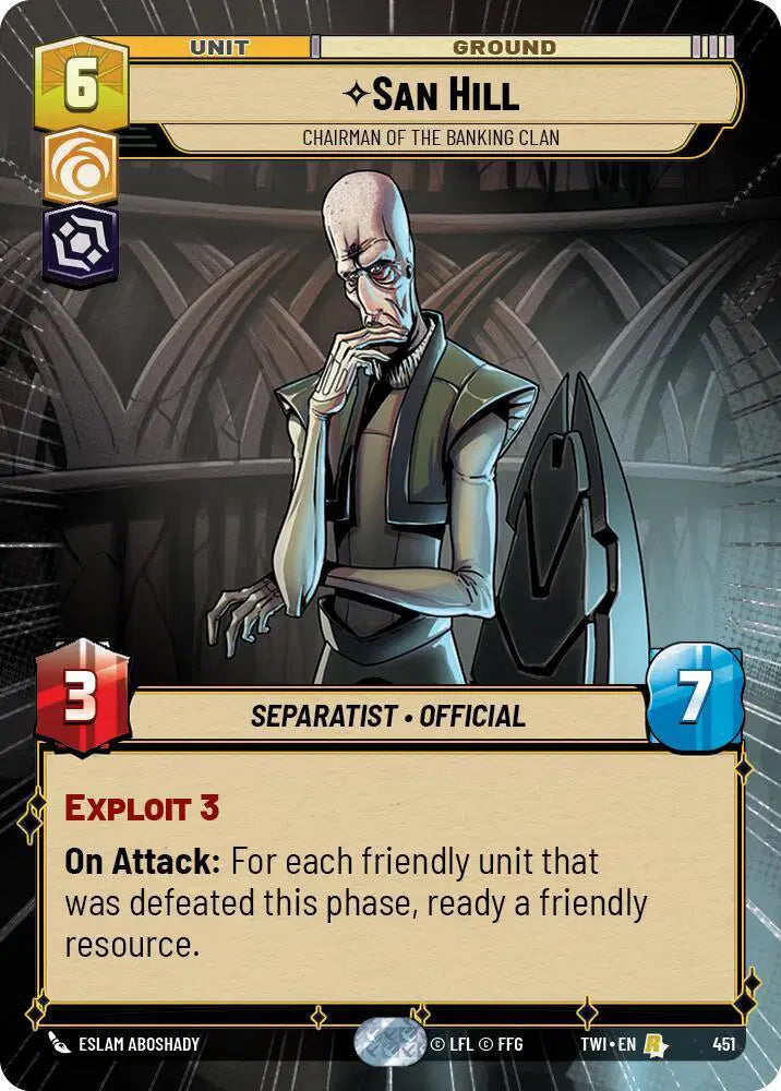 San Hill - Chairman of the Banking Clan (Hyperspace) - TWI-451 - Twilight of the Republic