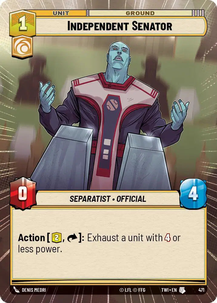 Independent Senator (Hyperspace) - TWI-471 - Twilight of the Republic