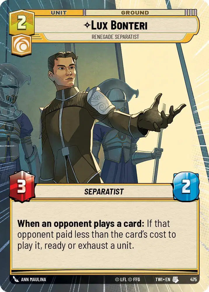 Lux Bonteri - Renegade Separatist (Hyperspace) - TWI-475 - Twilight of the Republic